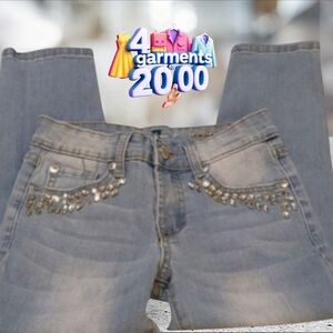 7 for all mankind distressed girls stretch denim jeans size 7